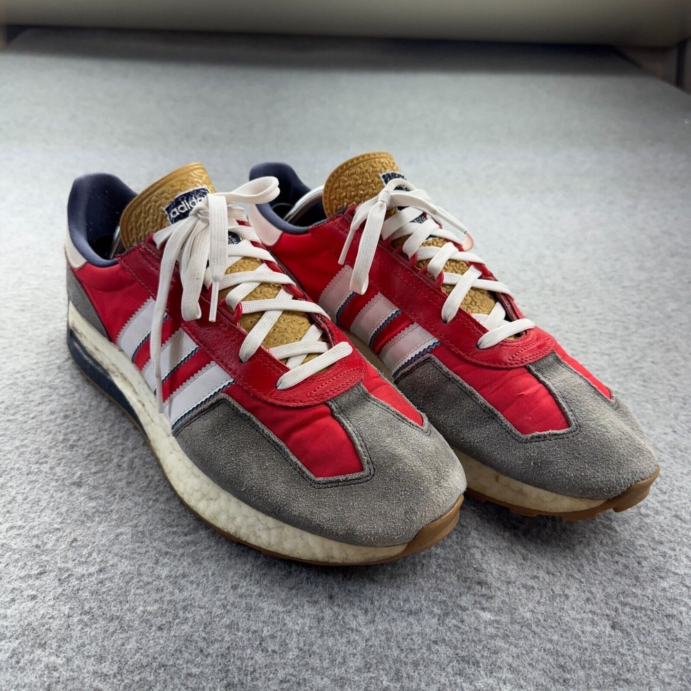 Adidas Retropy E5 Men's 11 Red Gray GY4487 Suede Sneakers Retro Gum Sole Boost